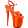 FLAMINGO-809 Plateau Sandaletten Orange | Pleaser