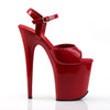 FLAMINGO-809 Plateau Sandaletten Rot Lack | Pleaser
