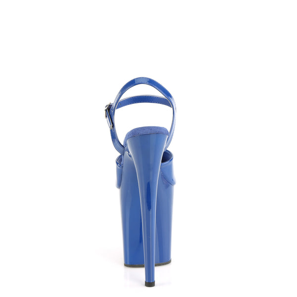 FLAMINGO-809 Plateau Sandaletten Blau Lack | Pleaser