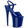 FLAMINGO-809 Plateau Sandaletten Blau Lack | Pleaser