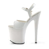 FLAMINGO-809 Plateau Sandaletten Weiß | Pleaser