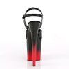 FLAMINGO-809BR-H Plateau Sandaletten Schwarz Rot von Pleaser – Ansicht 4