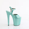 FLAMINGO-809GP Plateau Sandaletten Grün Türkis | Pleaser