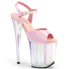 FLAMINGO-809HT Plateau Sandaletten Rosa Holografisch | Pleaser