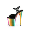 FLAMINGO-809RC High Heels Sandaletten - Schwarz/Mehrfarbig| Pleaser