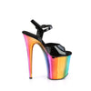 FLAMINGO-809RC High Heels Sandaletten - Schwarz/Mehrfarbig| Pleaser