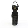 FLAMINGO-809WR Plateau Sandaletten Schwarz Matt | Pleaser