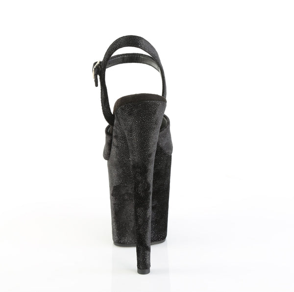 FLAMINGO-809WR Plateau Sandaletten Schwarz Matt | Pleaser