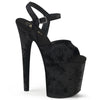 FLAMINGO-809WR Plateau Sandaletten Schwarz Matt | Pleaser