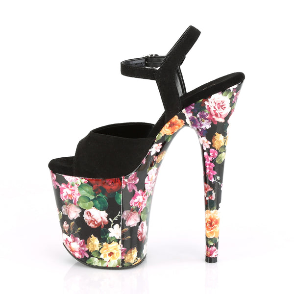 FLAMINGO-809WR Plateau Sandaletten Mehrfarbig Blumen | Pleaser
