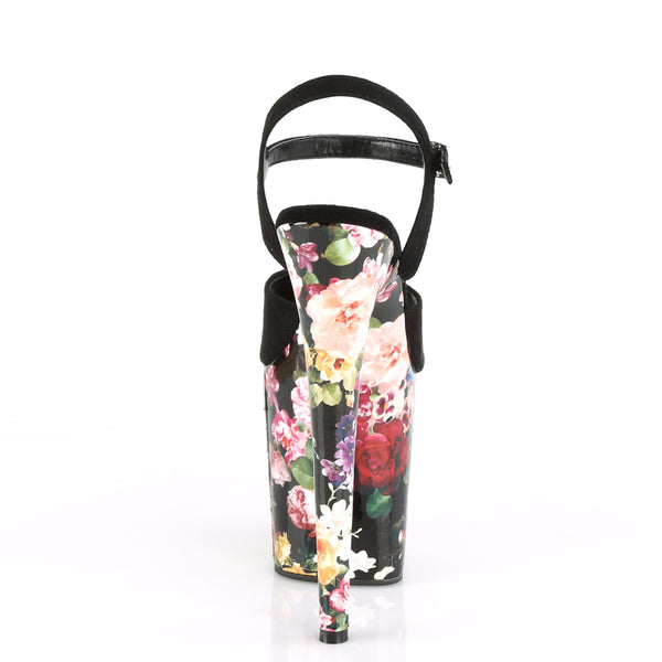 FLAMINGO-809WR Plateau Sandaletten Mehrfarbig Blumen | Pleaser