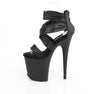 FLAMINGO-820 Plateau Sandaletten Schwarz Matt | Pleaser