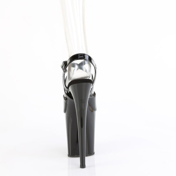 FLAMINGO-824 - Plateau High Heel Sandaletten - Schwarz Lack von Pleaser – Ansicht 4
