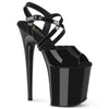 FLAMINGO-824 - Plateau High Heel Sandaletten - Schwarz Lack | Pleaser