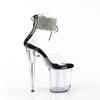 FLAMINGO-824RS Plateau Sandaletten Schwarz/Transparent | Pleaser