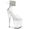 FLAMINGO-824RS Plateau Sandaletten Transparent | Pleaser