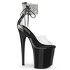 FLAMINGO-824RS Plateau Sandaletten Schwarz | Pleaser