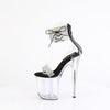 FLAMINGO-827RS Plateau Sandaletten Schwarz/Transparent | Pleaser