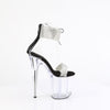 FLAMINGO-827RS Plateau Sandaletten Schwarz/Transparent | Pleaser