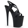 FLAMINGO-831 Plateau Sandaletten Matt Schwarz | Pleaser