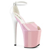 FLAMINGO-868 Plateau Sandaletten Rosa/Weiß | Pleaser