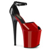 FLAMINGO-868 Plateau Sandaletten Rot/Schwarz | Pleaser