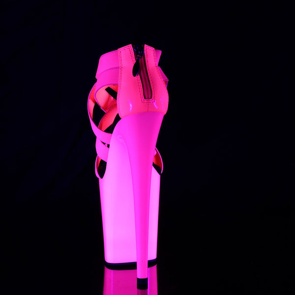 FLAMINGO-869UV Plateau Sandaletten Neon Pink UV von Pleaser – Ansicht 4