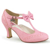 FLAPPER-11 Kitten Heel Pumps - Rosa | Pin Up Couture