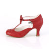 FLAPPER-11 Kitten Heel Pumps Rot Matt | Pin Up Couture