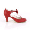 FLAPPER-11 Kitten Heel Pumps Rot Matt | Pin Up Couture