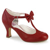 FLAPPER-11 Kitten Heel Pumps Rot Matt | Pin Up Couture
