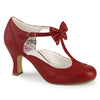 FLAPPER-11 Kitten Heel Pumps Rot Matt EUR 38 | Pin Up Couture SALE