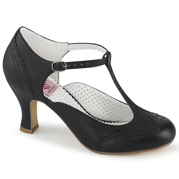 FLAPPER-26 Kitten Heel Pumps Schwarz | Funtasma SALE