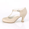 FLAPPER-26 Kitten Heel Pumps Creme EUR 41 | Funtasma SALE