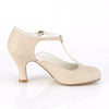 FLAPPER-26 Kitten Heel Pumps Creme EUR 41 | Funtasma SALE