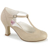 FLAPPER-26 Kitten Heel Pumps Creme EUR 41 | Funtasma SALE