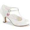 FLAPPER-26 Kitten Heel Pumps Weiß | Funtasma SALE