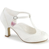 FLAPPER-26 Kitten Heel Pumps Weiß | Funtasma SALE