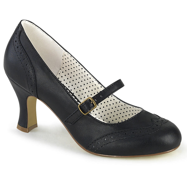 FLAPPER-32 Pumps - Schwarz | Pin Up Couture