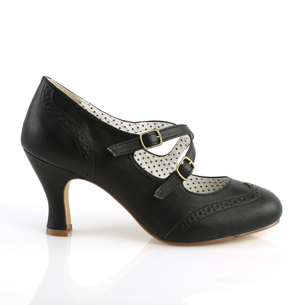 FLAPPER-35 Pumps Schwarz | Pin Up Couture