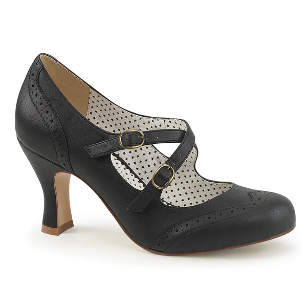 FLAPPER-35 Pumps Schwarz | Pin Up Couture