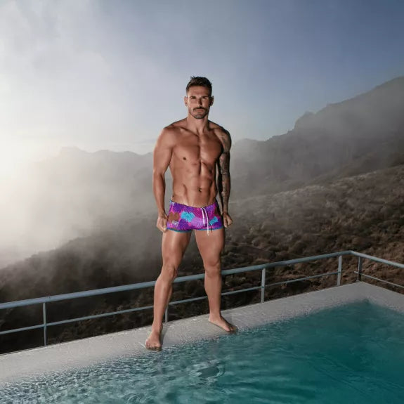 Brazilian Bademode mit floralem Muster Herren - Stylisch & Bequem, Pink | TOF Paris