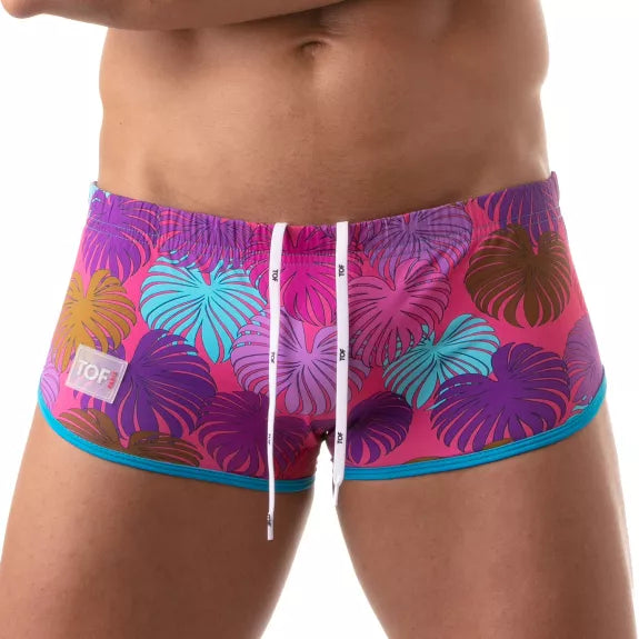 Brazilian Bademode mit floralem Muster Herren - Stylisch & Bequem, Pink | TOF Paris