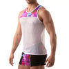 Tank Top mit floralem Mesh-Einsatz - Leicht & Atmungsaktiv, Pink | TOF Paris