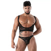 Schwarzer Fluid Lace-String von TOF Paris