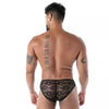 Schwarzer Fluid Lace Minibriefs-Slip von TOF Paris – Ansicht 2