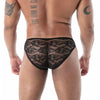 Schwarzer Fluid Lace Minibriefs-Slip von TOF Paris – Ansicht 4