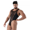Schwarzer Fluid Lace Open Bodythong im verführerischen Design von TOF Paris – Ansicht 2