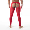 Rote Fluid Lace Open-Leggings von TOF Paris – Ansicht 5