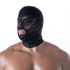 Schwarze Fluid Lace Open Mouth-Kapuze von TOF Paris – Ansicht 2